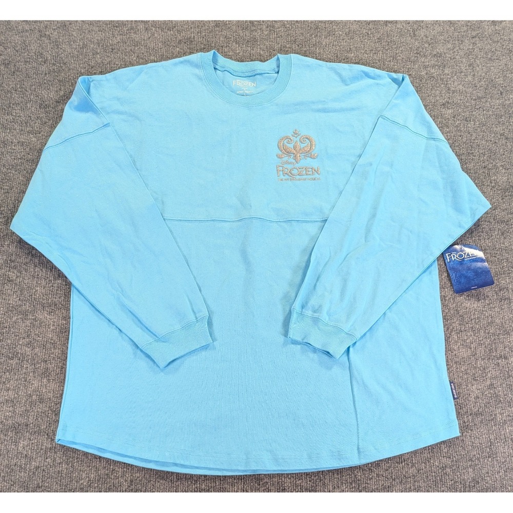 NEW! Disney Frozen Musical Broadway Exclusive Spirit Jersey Unisex Large Blue